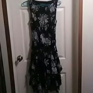Black dress w/ white flower design